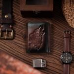 Мъжки кожен портфейл с вълк - естествена кожа - Image 13