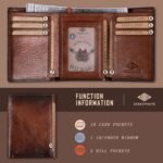 Мъжки кожен портфейл с вълк - естествена кожа - Image 20