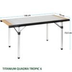 Голяма Сгъваема маса за къмпинг TITANIUM QUADRA TROPIC - Image 5