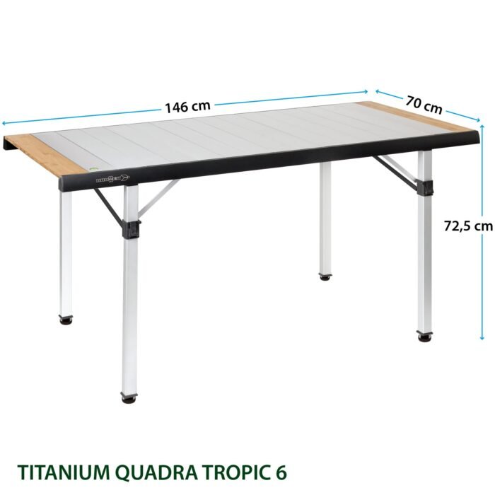 Голяма Сгъваема маса за къмпинг TITANIUM QUADRA TROPIC - Image 5