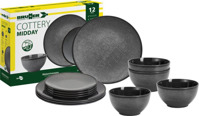 Сервиз за къмпинг чинии за хранене BRUNNER COTTERY за 4 човека 12 части - Image 1