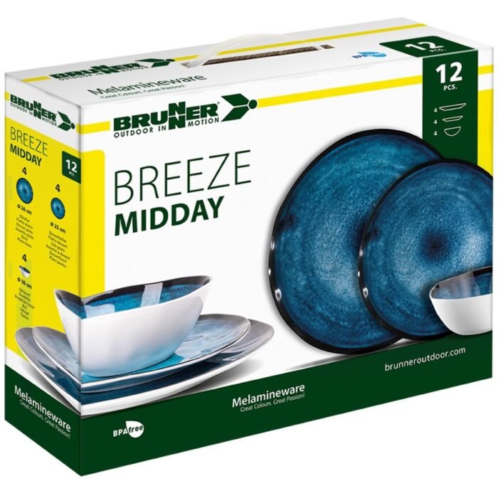 Меламинов сервиз за къмпинг чинии и купи BRUNNER BREEZE за 4 човека 12 бр - Image 3