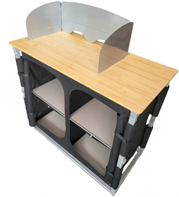Сгъваем шкаф за къмпинг с плот бамбук GoCampy - Image 3