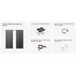 Комплект от два броя соларни панели зареждащи от слънцето за каравана или кемпер - EcoFlow 2x130W RVMax Rigid Solar Panel Combo (черен) - Image 4